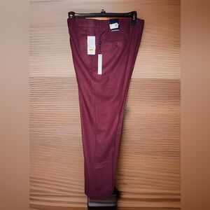 NWT MEN’s Paisley & Gray Downing Dress Pant- 38x32-Wool Blend-Slim-Cherry Wine